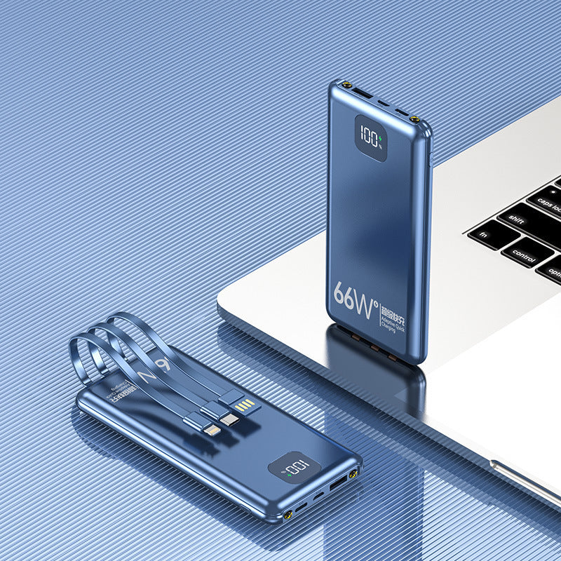 Kompakte Powerbank mit integrierten Schnellladeanschlüssen Brehn