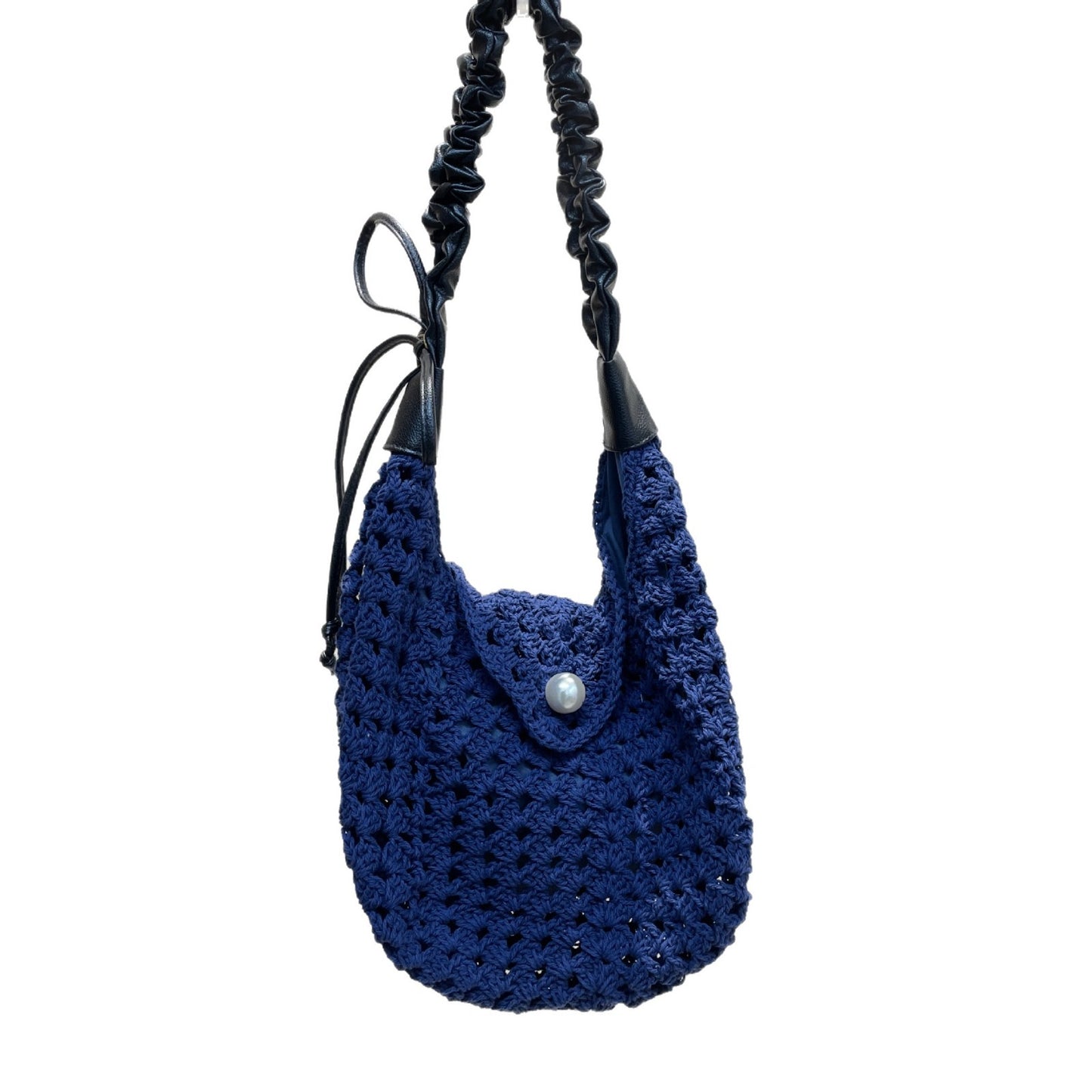 Handgeknüpfte Alleskönner-Tasche mit Eleganter Perlenverzierung Brehn