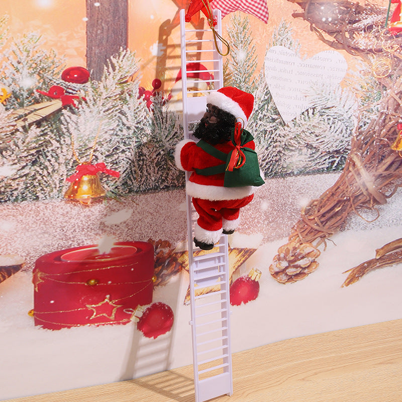 Dekorativer Weihnachtsmann mit Leiter Brehn