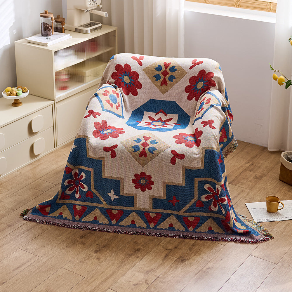 Künstlerische Jacquard-Wurfdecke