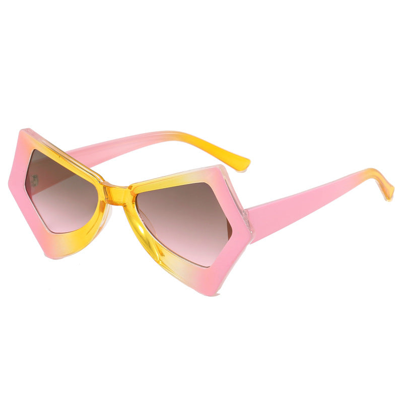 Damen polygonale Sonnenbrille im extravaganten Design Brehn