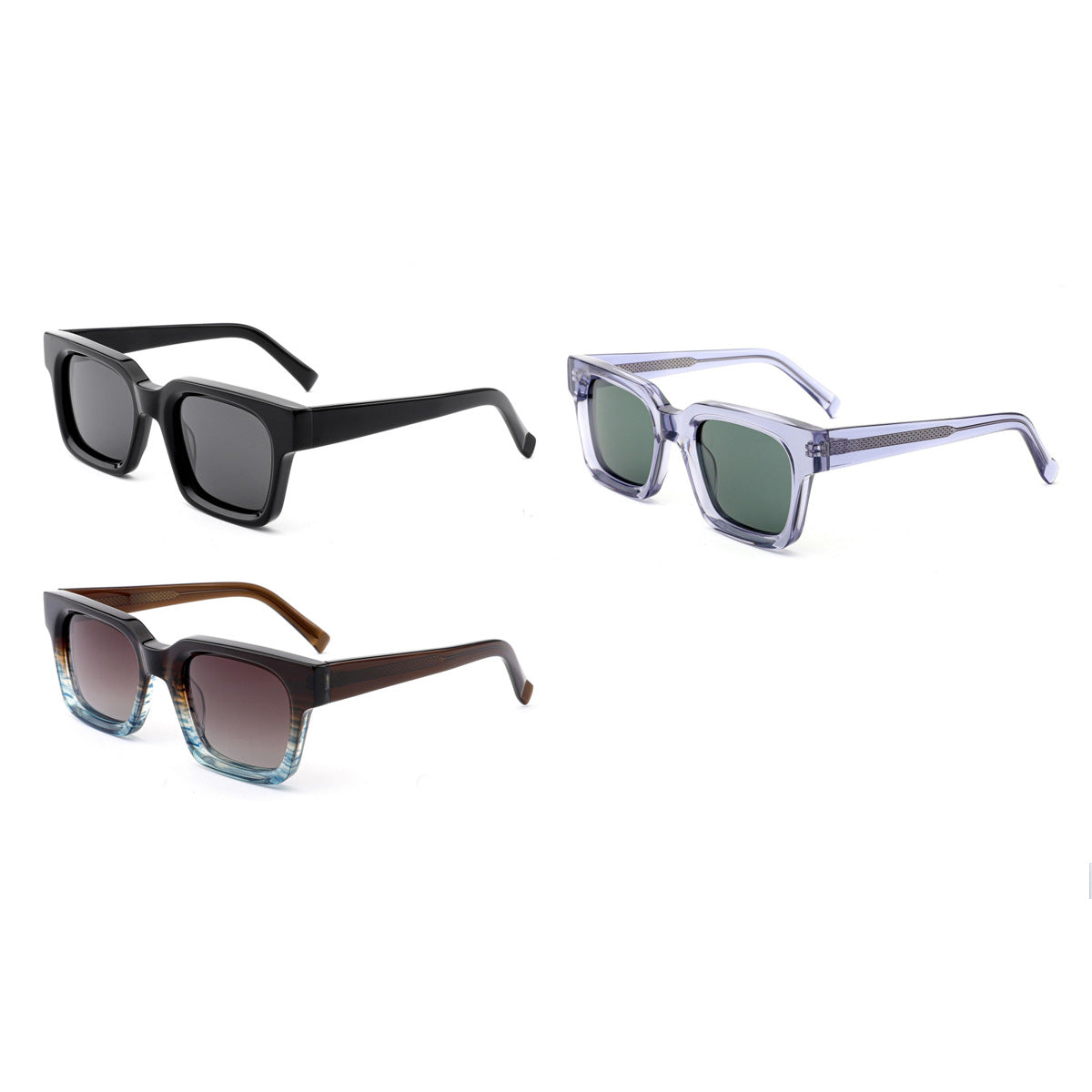 Damen modische Sonnenbrille mit markantem geometrischen Design und UV-Schutz Brehn