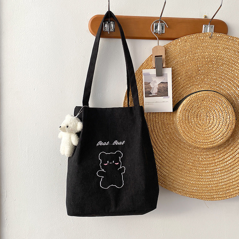 Süßer Cartoon Bär Canvas Tasche