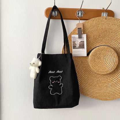 Süßer Cartoon Bär Canvas Tasche