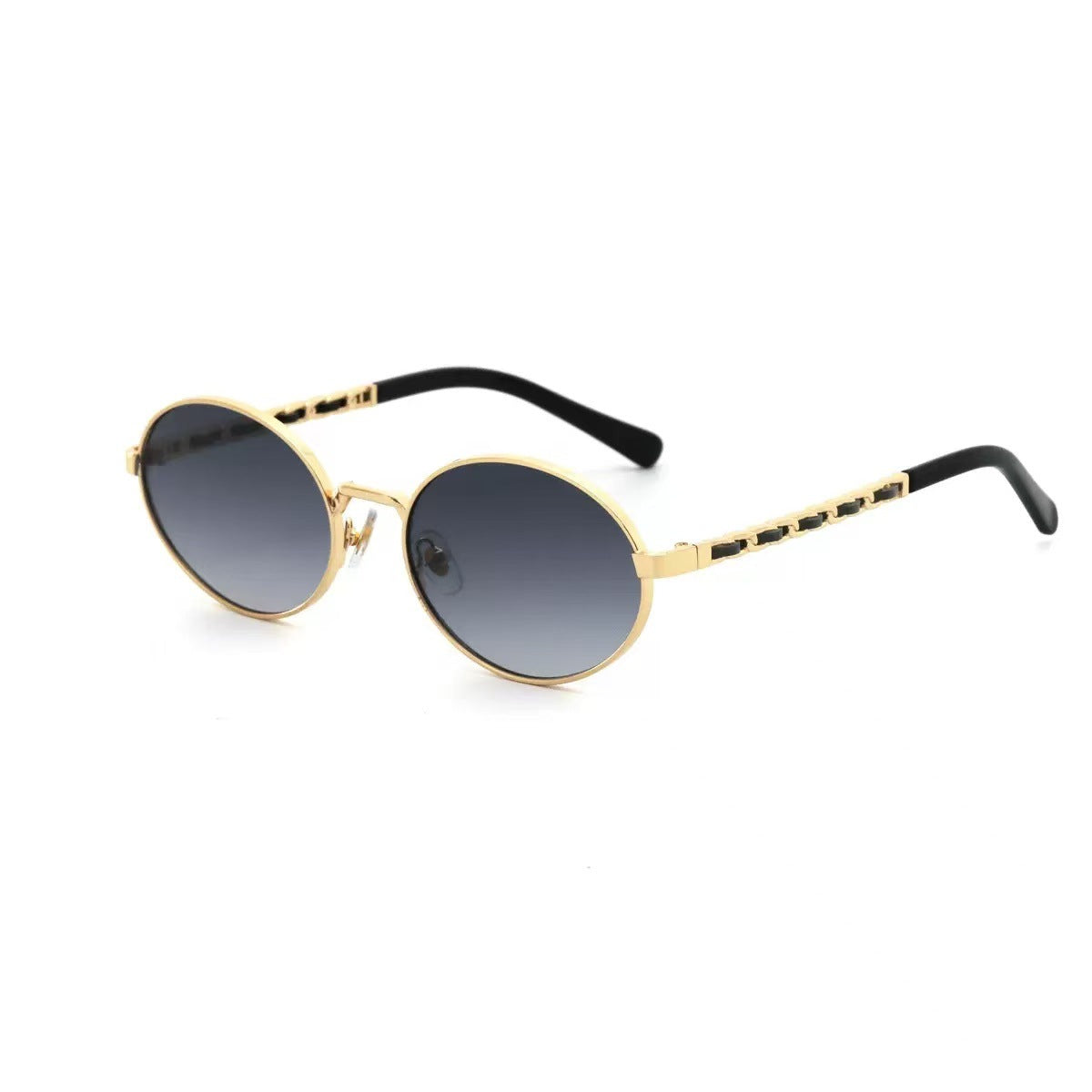 Damen elegante runde Sonnenbrille mit luxuriösem Rahmen und komfortablen Bügeln Brehn