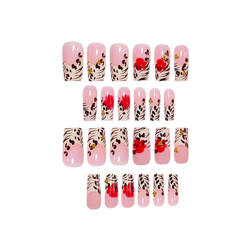 Florale und Tiermuster Press-On Nagelkunst Brehn