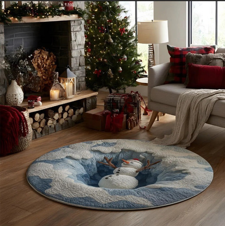 3D Weihnachtsmuster Teppich