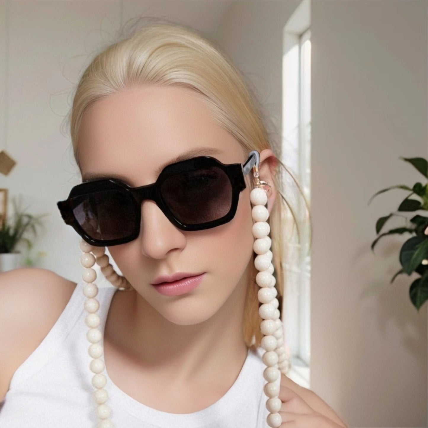 Damen Geometrische Sonnenbrille mit modernem Rahmen und UV-Schutz Brehn