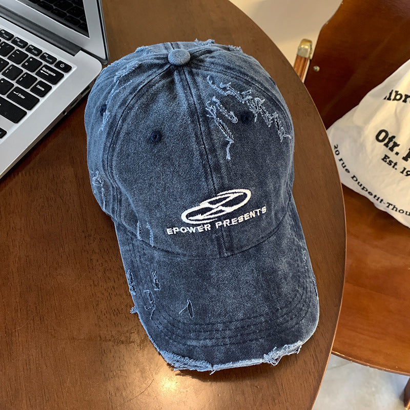 Herren Distressed Denim Baseball Cap Brehn 1784270624