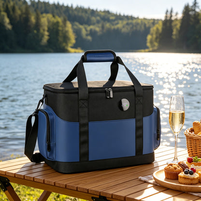 Isolierte Lunch-Kühltasche mit Seitentaschen und verstellbarem Schulterriemen Brehn