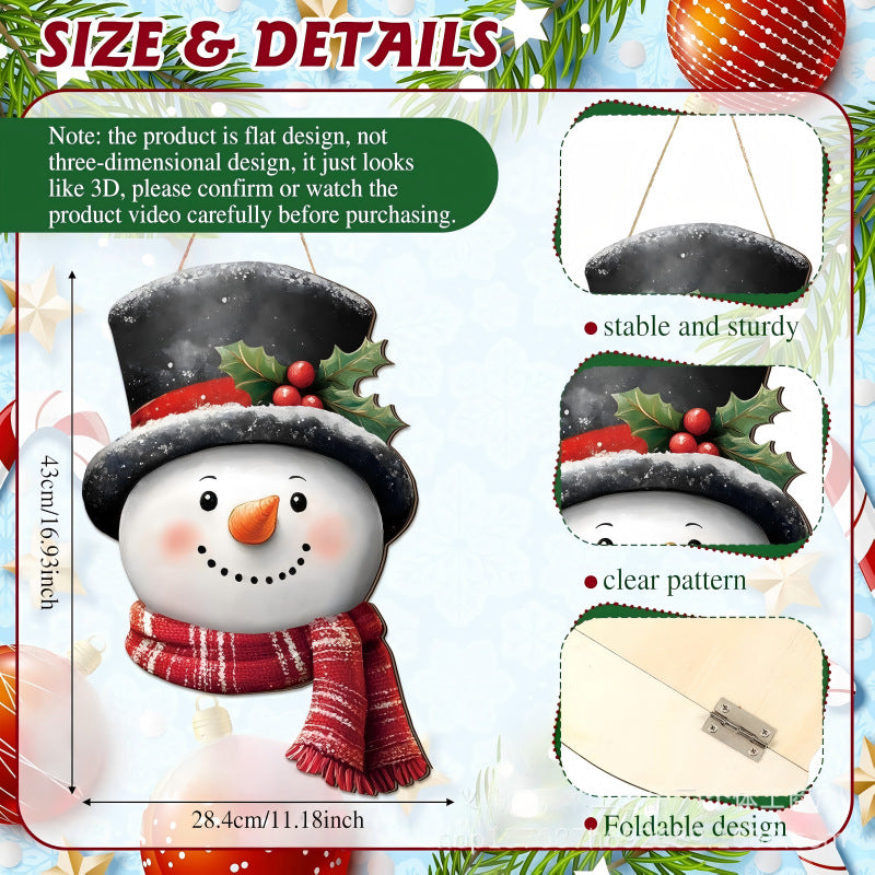 Dekoratives Holzschild mit Wintermotiven Brehn