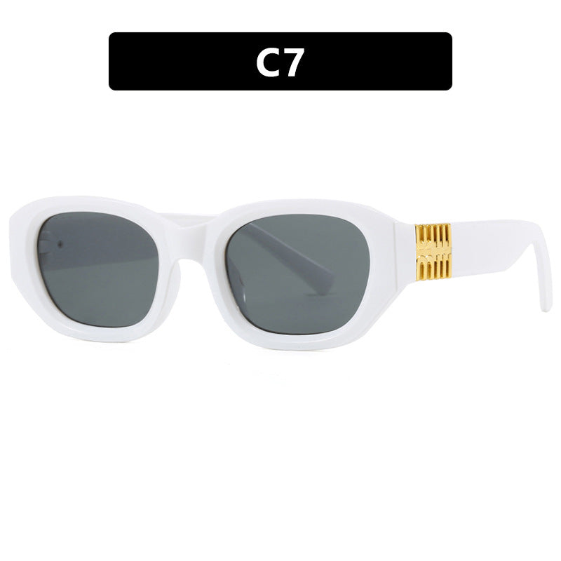 Damen modische Sonnenbrille mit einzigartigem, geometrischem Design und eleganten Akzenten Brehn