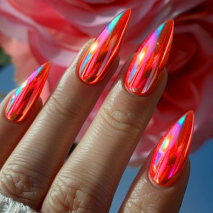 Shimmery Stiletto Press-On Nagelkunst Brehn
