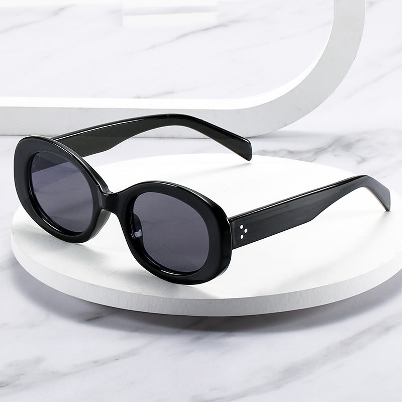 Vintage-Stil Ovalrahmen Sonnenbrille Brehn