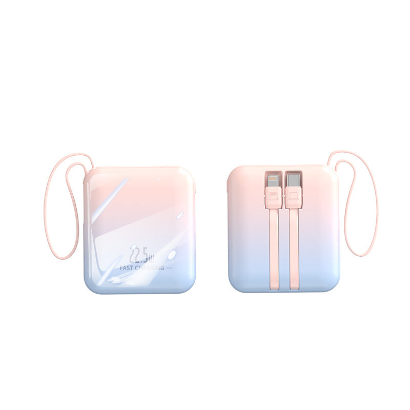 Schnelllade-Powerbank mit integriertem Kabel Brehn