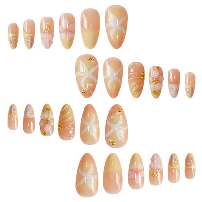 Elegantes Blumendesign-Nagelset Brehn
