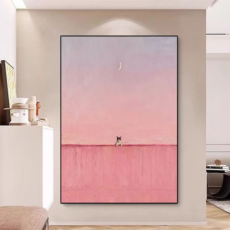 Minimalistische Katzenkunst-Druck