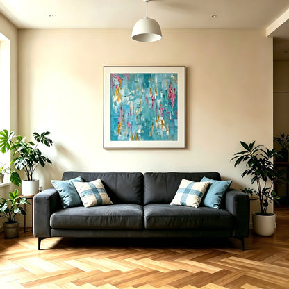 Abstrakte impressionistische Leinwandkunst