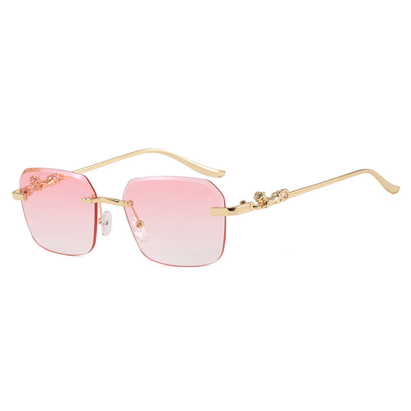 Damen modische quadratische Sonnenbrille mit elegantem Goldrahmen und schützendem UV-Filter Brehn