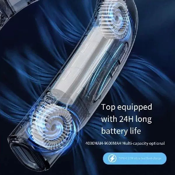 Unisex Einheitsgröße tragbarer wiederaufladbarer bladeless Halsventilator mit einstellbarem Luftstrom und leisem bürstenlosem Motor Brehn