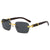 Damen modische quadratische Sonnenbrille mit goldenen Akzenten Brehn