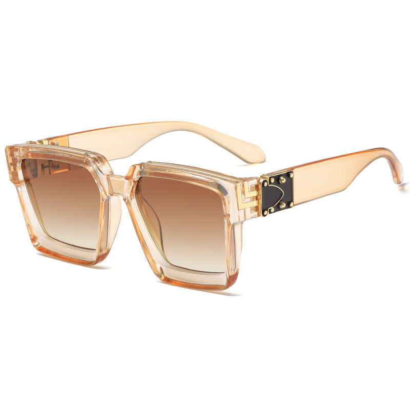 Damen quadratische Designer-Sonnenbrille mit auffälligem Rahmen Brehn