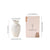 Dekorative gravierte Blumenmuster Keramik Knospenvase mit gewelltem Rand