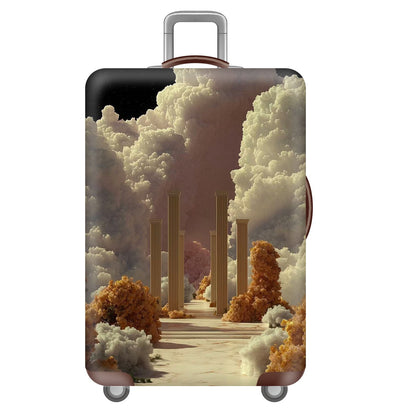 Unisex nan elastische Kofferhülle mit Sternenhimmel-Stadtmotiv, dehnbarer Schutzbezug für Trolley-Reisegepäck Brehn
