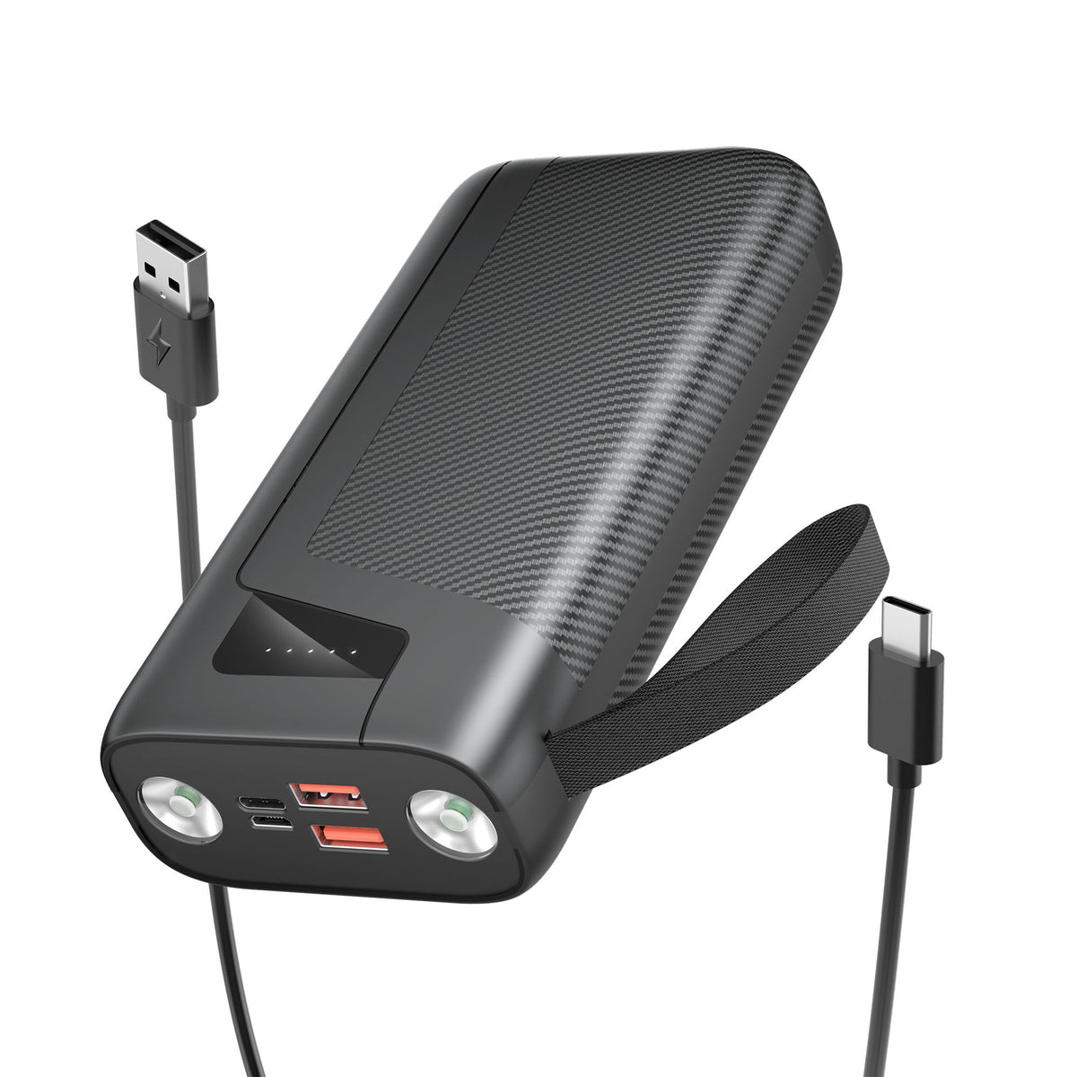 Tragbare Powerbank mit Integrierter Taschenlampe und Schnellladefunktion Brehn