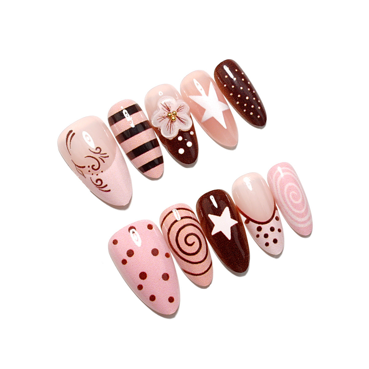 Kreatives Nagelkunst Press-On Set