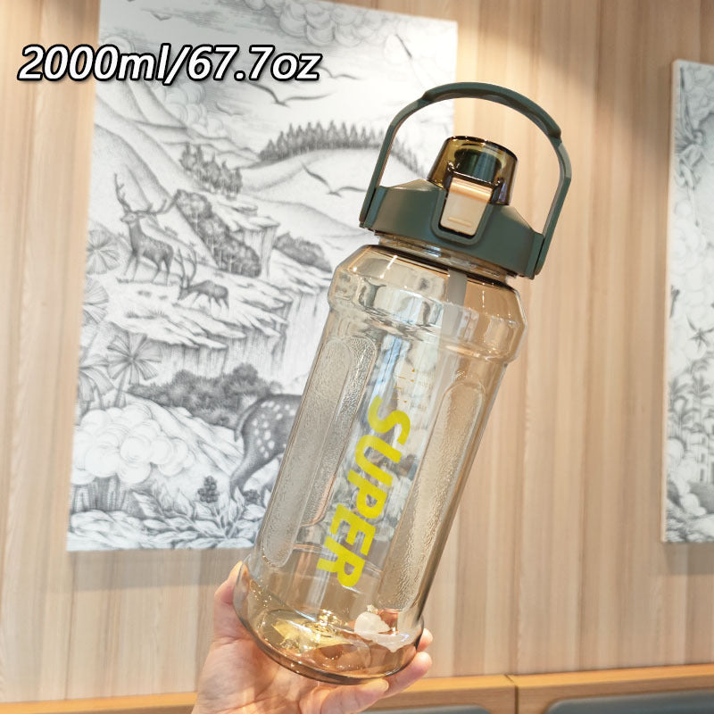 Damen praktische Trinkflasche mit großem Fassungsvermögen und auslaufsicherem Deckel Brehn