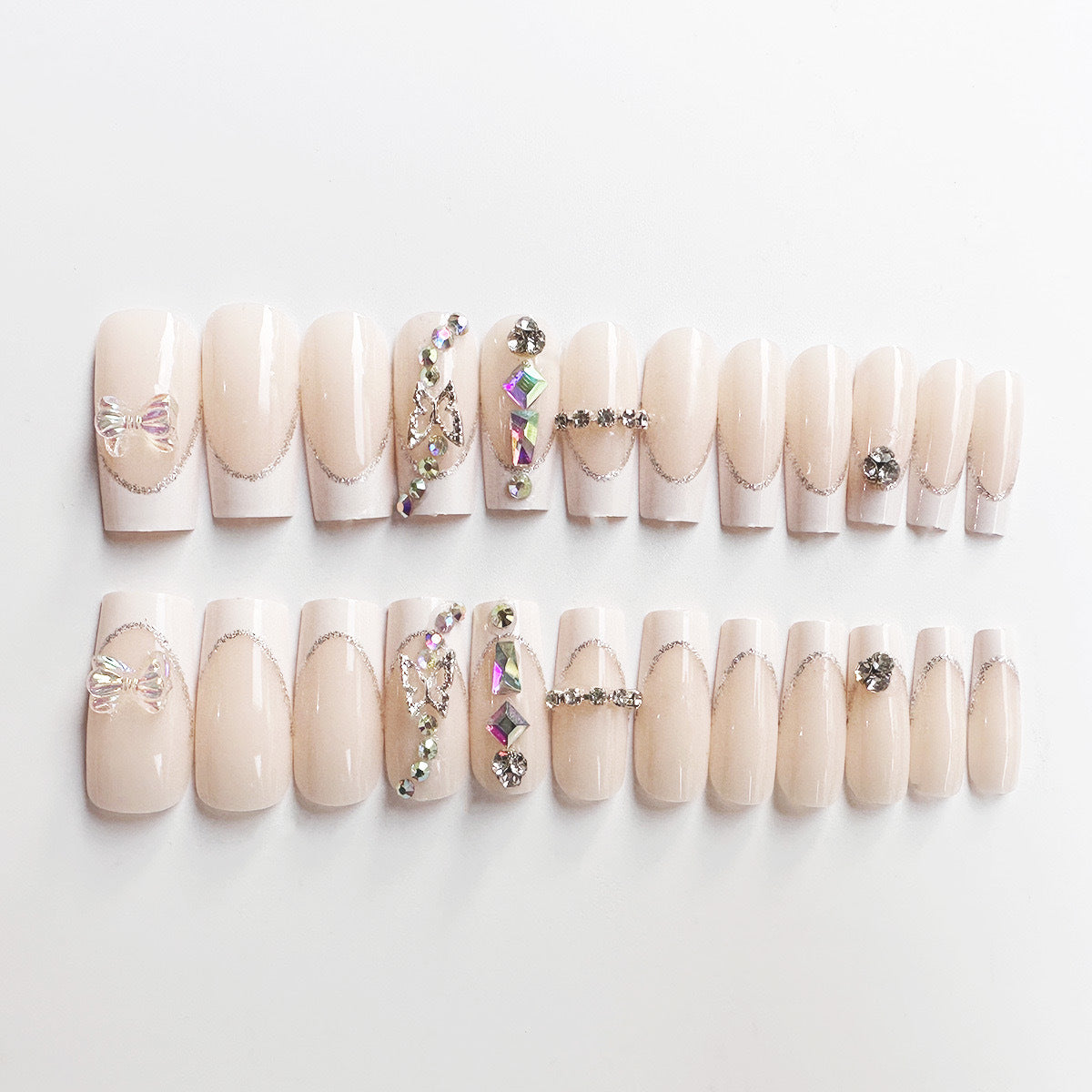 Dekorative Strass Nagelkunst Extensions Brehn
