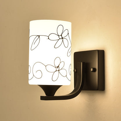 Künstlerisches Blumen Design Wandlampe