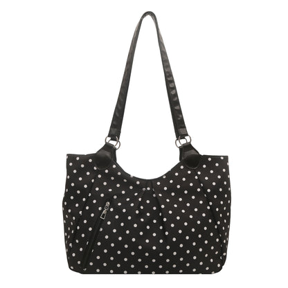 Stylische gepunktete Schultertasche