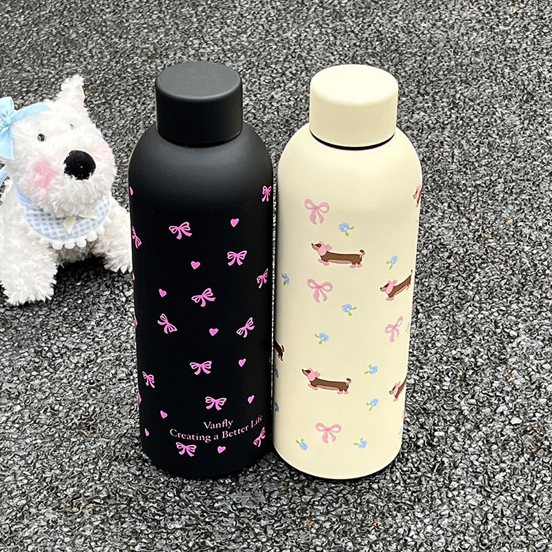 Damen Isolier-Trinkflasche mit floralem Design und hygienischem Verschlusssystem Brehn
