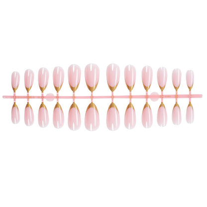 Künstliches Nagelset mit elegantem Goldverzierungs-Design Brehn
