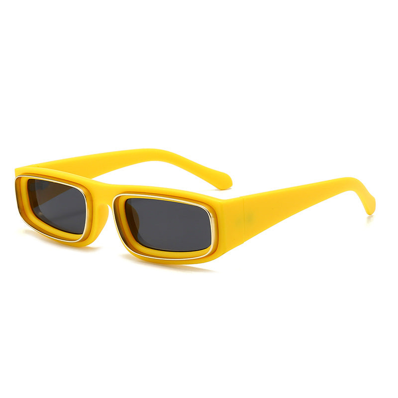 Damen modische und trendige Sonnenbrille mit breitem Rahmen Brehn