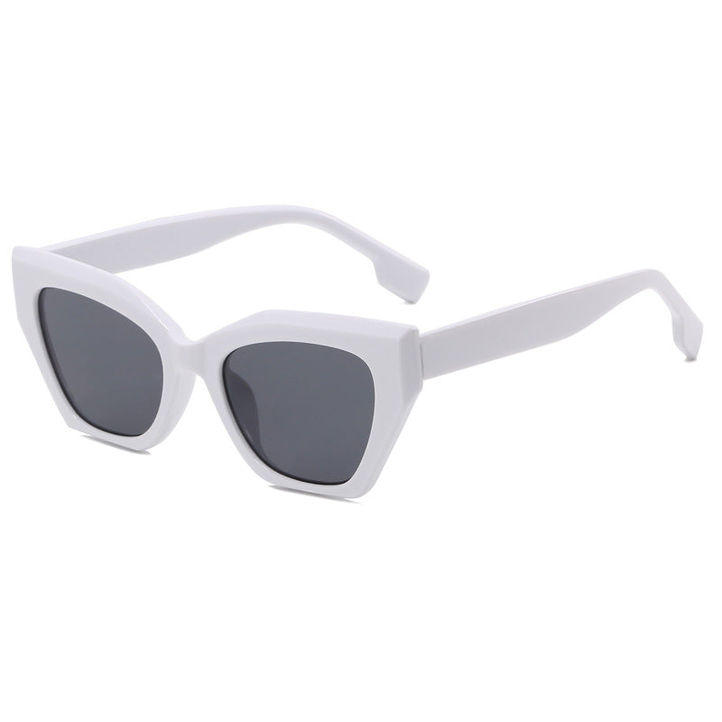 Damen asymmetrische Oversized-Sonnenbrille mit trendigem Rahmen Brehn