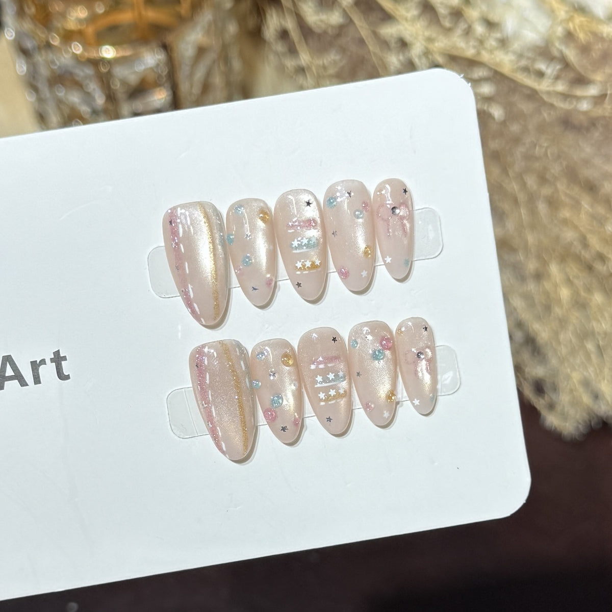 Sternen-Galaxie-inspiriertes Press-On Nagelkunst-Set Brehn