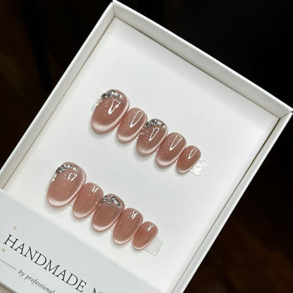 Dekoratives Press-On Nagelkunst-Set mit luxuriösem Finish