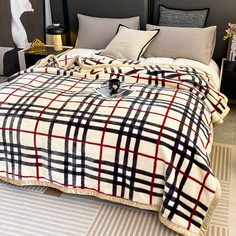 Blumengemusterte Fleece-Wurfdecke Brehn
