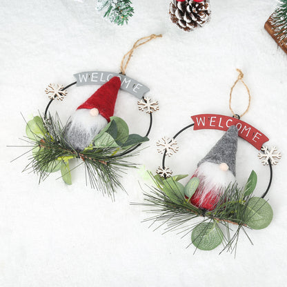 Dekorative Weihnachtskranz mit Gnome-Motiv Brehn
