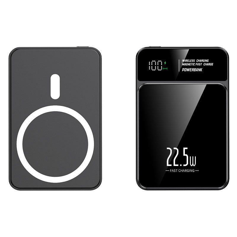 Tragbare Powerbank mit kabelloser Ladefunktion und digitalem Temperaturdisplay Brehn