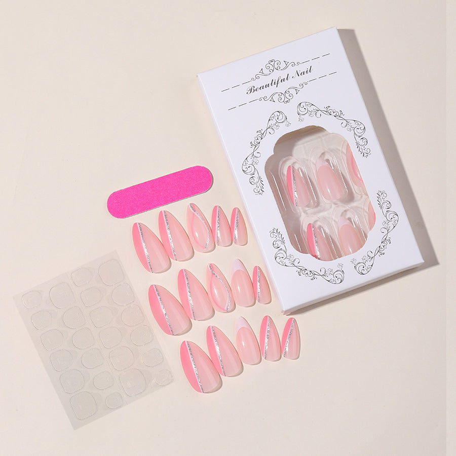 Elegantes Press-On-Nagelkunst-Set mit Schmetterlings- und Glitzerelementen Brehn