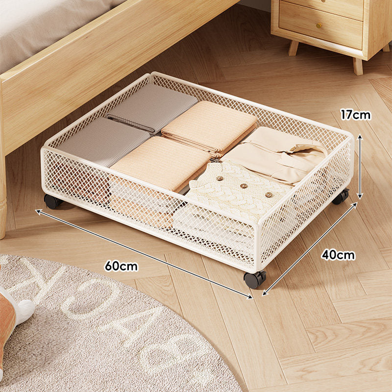 Unter-Bett Rollendes Mesh Lagerdrawer mit verriegelbaren Rollen