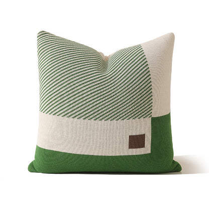 Gewebter Kissenbezug mit kariertem Jacquard‑Relief und verdecktem Reißverschluss Brehn