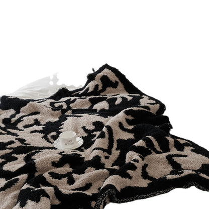 Plüsch Wendbare Sherpa Fleece Throw-Decke mit Übergröße Damaskus-Muster