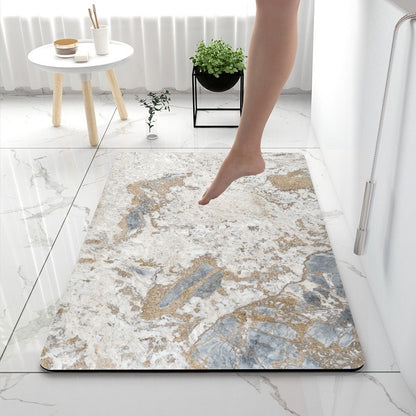 Rutschfeste Marmor Design Badezimmermatte