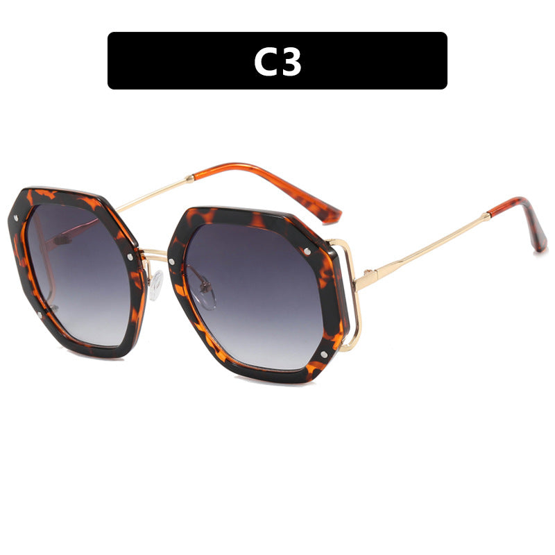 Damen stilvolle achtkantige Sonnenbrille mit UV-Schutz und elegantem Gestell Brehn