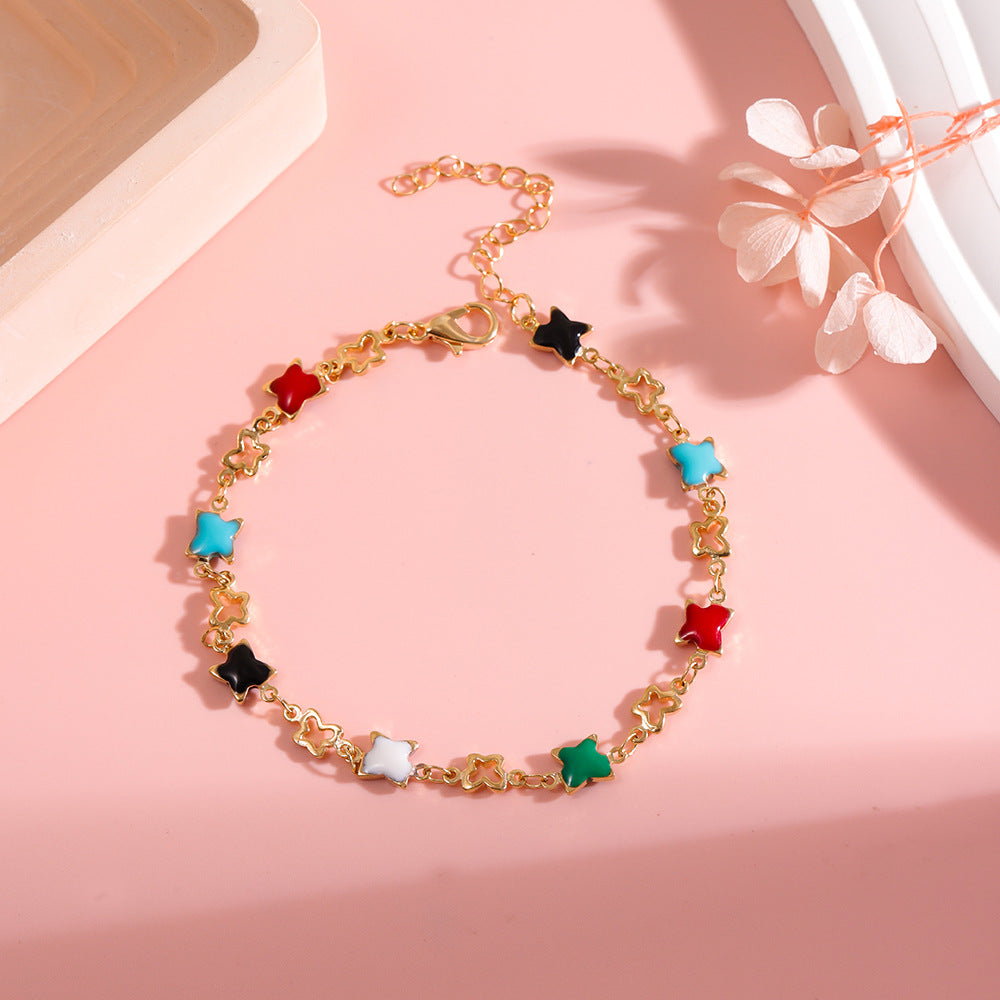 Buntes Stern Charme Armband Brehn